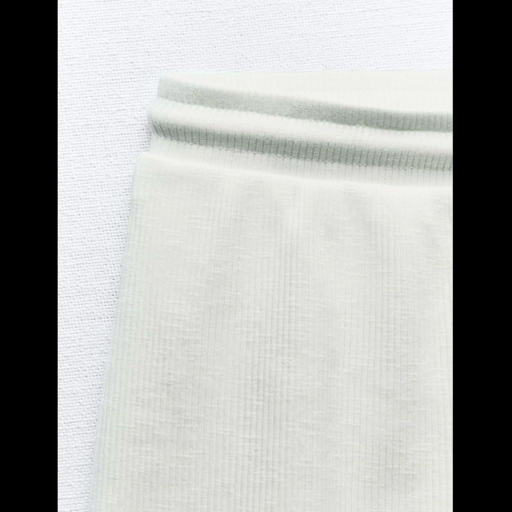 NWT ZARA WASHED EFFECT RIB SHORTS - Picture 6 of 6